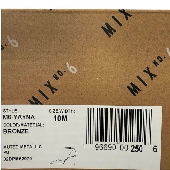 Mix No. 6 Yayna Pump Bronze Muted Metallic Ankle Strap Women’s Size 10 Medium - Picture 12 of 12